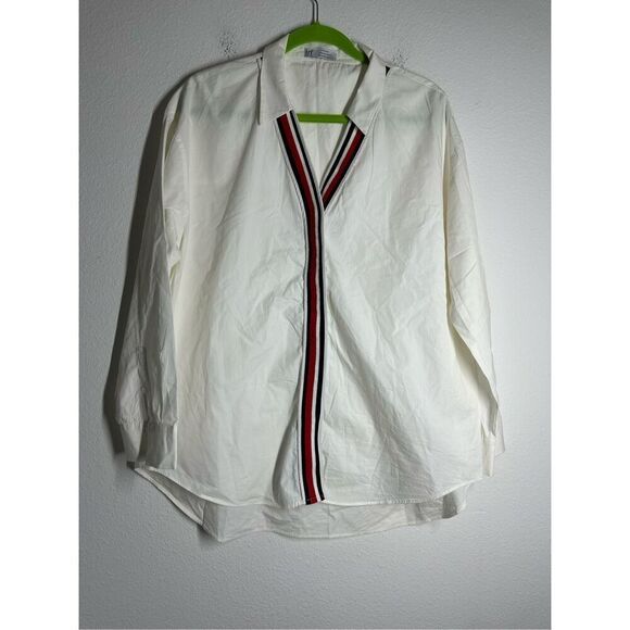 Rare Women’s Zara Button Down Shirt Cotton Blend Size XL - Picture 1 of 14